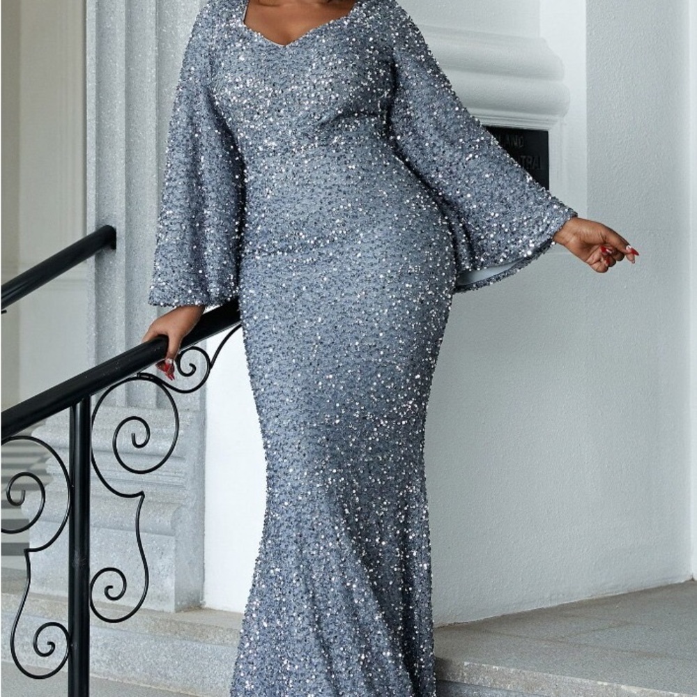 Sequined Evening Gown